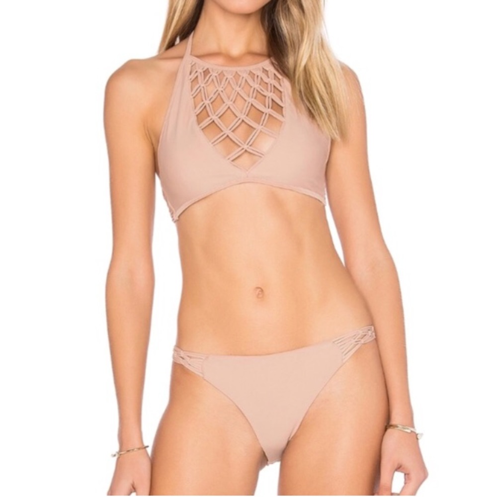 Tularosa Claire swimsuit set in Skin